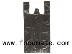 Small / Large Black T-shirt Plastic Bag Packaging