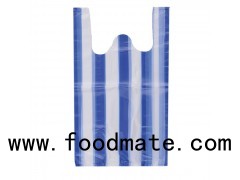 Big Blue Stripe T-shirt Plastic Bags Without Printing