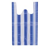 Big Blue Stripe T-shirt Plastic Bags Without Printing