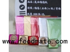Moistureproof Sheet Aluminum Foil With Wax Paper Sweet Chocolate Wrapping In 12x12(4.7x4.7 In)