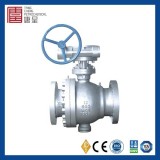 API 6D Standard Cast Steel CF8M Metal Seated Worm Gear Operated Trunnion Mounted Ball Valve