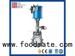 Ductile Iron OS&Y Lug Knife Gate Valve With Pneumatic Actuator