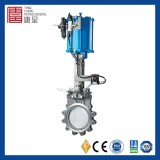 Ductile Iron OS&Y Lug Knife Gate Valve With Pneumatic Actuator