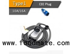 Type1 10A/16A Adjustable Portable EV Charging Box CEE Plug Sae J1772 Charging Adapter