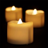Battery Opetated Small Warm White Flickering LED Tealight Candle For Home
