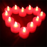 Battery Operated Red Electric Led Tealight Candles For Party Birthdays