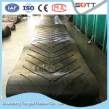 CE Approved Manufacturer Polyester Rubber Conveyor Belt With Open V Chevron For Metallurgy Industry