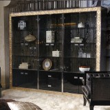 Buffet With Solid Wood Frame And Ebony Veneer In Dinning Room Use