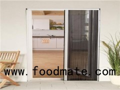 Retractable Pleated Plisse Insect Fly Screen Door Frame