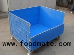 Hollow Plate Storage Cage For Little Components With PVC Sheets Inside