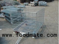 Folding Storage Cage With Traction And Casters For Transport Product Easily