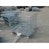 Folding Storage Cage With Traction And Casters For Transport Product Easily