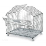 Lockable Warehouse Folding Storage Cage With Covers