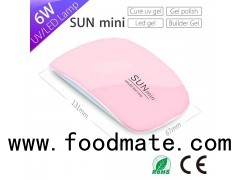 New Design Sun Mini 6w UVLED Nail Lamp With USB Interface