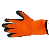 Polyester Terry Loop Lint Free Thermal Black Latex Palm Coated Winter Gloves