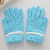 100% Acrylic Wholesale Cheap And Soft Pinkycolor Women Acrylic Knit Gloves