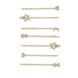 Cosmic Hair Slides PACKS Adorned with Stars, Moons and Triangles in Sparkly Crystal Gems