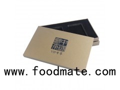 Luxury Brown Textured Paper Custom Logo Black Hot Stamping Sturdy Greyboard Gift Boxes With Lids Mak