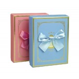 Graceful Pink Printed Custom Pattern Gold Foil Gift Boxes Set With Lids
