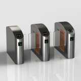 New Style Stainless Steel Sliding Glasslane Turnstile With Card Reader Fingerprint Touch ID Reader F