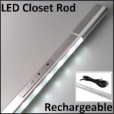Elastic Rechargeable PIR LED Closet Rod For Wardrobe Lighting