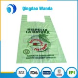 Customized Printed High Quality Shopping T-Shirt Carry Plastic Grocery Bags Wholesale