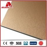 Bronze Brushed Surface Aluminium Compound Sheet For Wall Cladding And Decoration