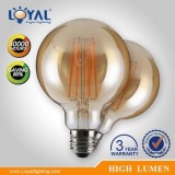 High Lumen IP20 Indoor Filament Cob 6w A125 E27 Led Filament Bulb