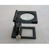 Metal Folding Illuminated Texture Magnifier 3x LED Glass Lens Hands-Free Table Top Magnifying With S
