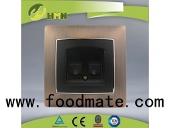 Europe Metal Double Data Computer Socket
