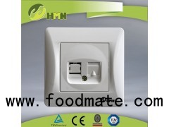 Europe CAT6 RJ45 Handsome Plastic Computer Data Socket