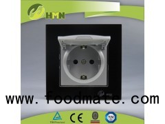 Electrical Receptacle CB Sockets Toughened Glass Sсhuko Socket With Cover