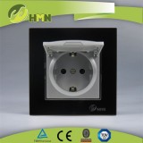 Electrical Receptacle CB Sockets Toughened Glass Sсhuko Socket With Cover