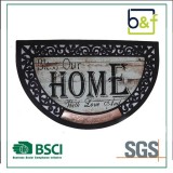 Hand Washable Mixed Color Dust Absorption Half Round Mat For Home