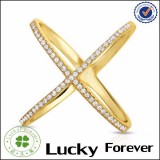 925 Sterling Silver Criss Cross Rings CZ Band Settings Manufacturers