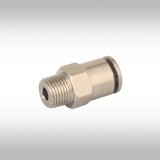 Brass Push in Straight Metal Pneumatic Quick Connector Fittings with Nickel Plating