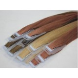 Blue Tape Cuticle Brazilian Virgin Hair Tape In Hair Extensions