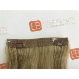 Curly Double Drawn Ombre Grey Remy Clip In Weft