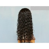 Wet And Wavy Virgin Brazilian Human Hair Full Lace Wig With Bangs