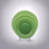 Glass Plates Set|hand Pressed Jadeite Glass Plates for Sale