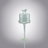 Cake Stand with Lid|hand Blown Clear Cupcake Cakestand with Bird Dome Suppliers