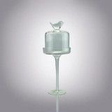 Cake Stand with Lid|hand Blown Clear Cupcake Cakestand with Bird Dome Suppliers