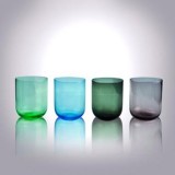 Water Glass Coloured Hand-blown Stemless Juice Drinking Tumbler Wholesale