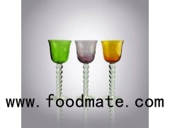 Unique Cool Wine Glasses|buy Solid Color Etched Dots Goblet with Beads Stem