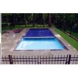 Automatic Fabric Swimming Pool Covers Inground With Track For Winter