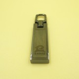 Custom Logo Plating Rack Gunmetal Alloy Zipper Pull With Silk Printing For Zipper