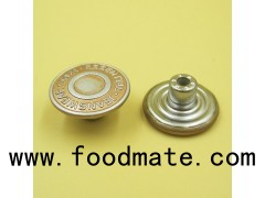 Metal Brass Button For Jeans With Single Pin Brass Tack Button For Jeans Jacket