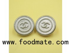 Custom Logo White Antique Metal Shank Buttons For Clothes