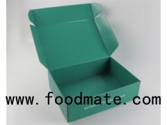 Flat Green Cardboard Packaging Folding Boxes For Clothes
