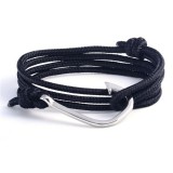 Mens Hook Anchor Nautical Rope Bracelet For Guys